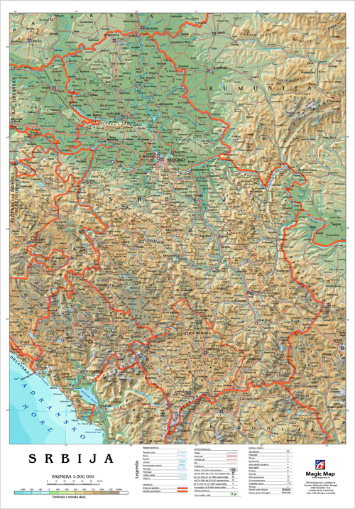 geografska karta srbije sa legendom Geografski elementi karte i orijentacija karte geografska karta srbije sa legendom
